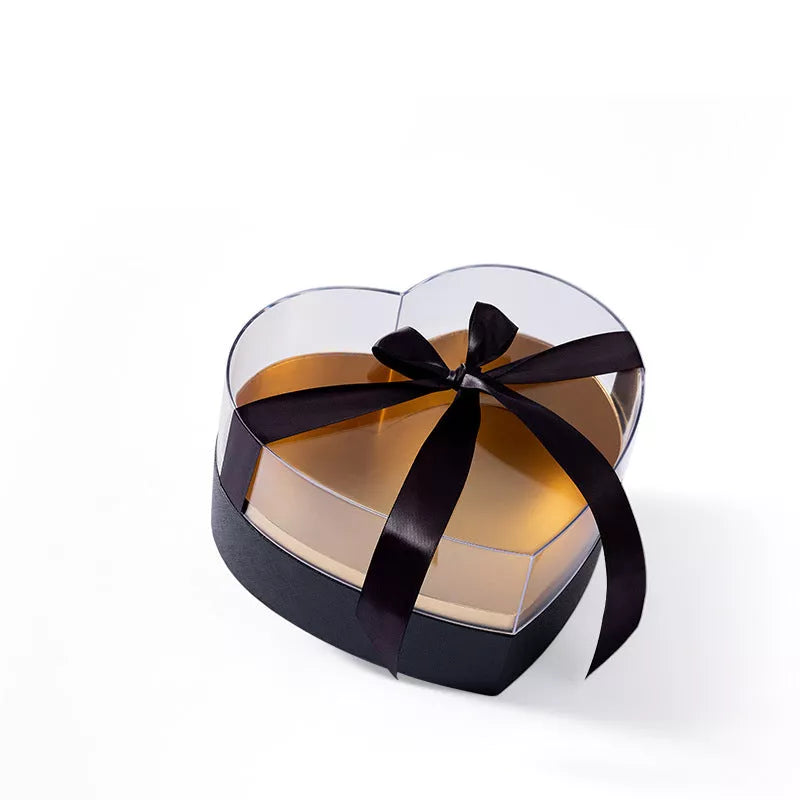 Valentine's Day transparent flowers packing box in red, black, pink, or white