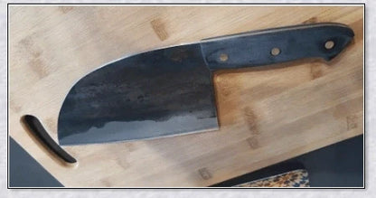 Hunters Serbian Chef Knife - a high-quality, hand-forged cooking knife made with premium carbon steel for superior durability and performance