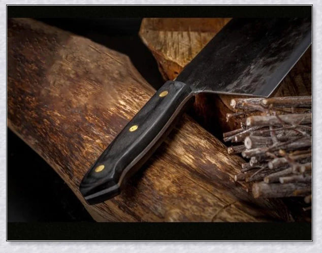 Hunters Serbian Chef Knife - a high-quality, hand-forged cooking knife made with premium carbon steel for superior durability and performance