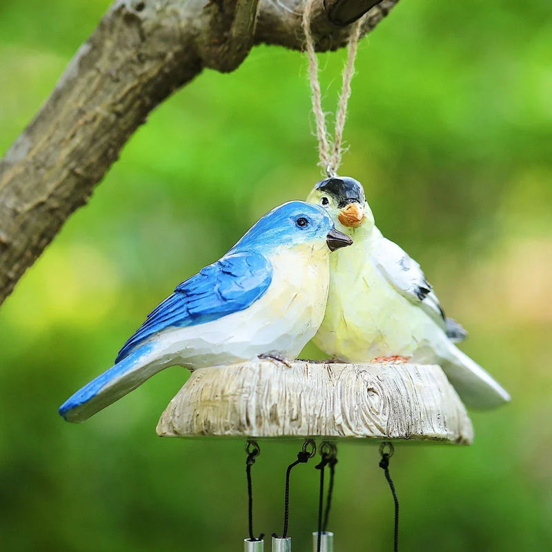 Hhomeenjoy Charming Resin Birds Wind Chime for Indoor and Outdoor Décor