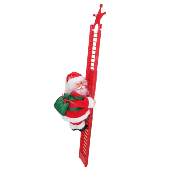 Electric Climbing Santa decoration with ladder climbing and playing Christmas music