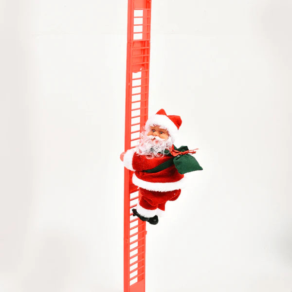 Electric Climbing Santa decoration with ladder climbing and playing Christmas music