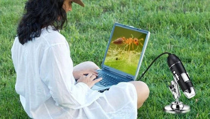 3-in-1 USB Digital Microscope with adjustable LED lighting, advanced magnification, and seamless digital integration
