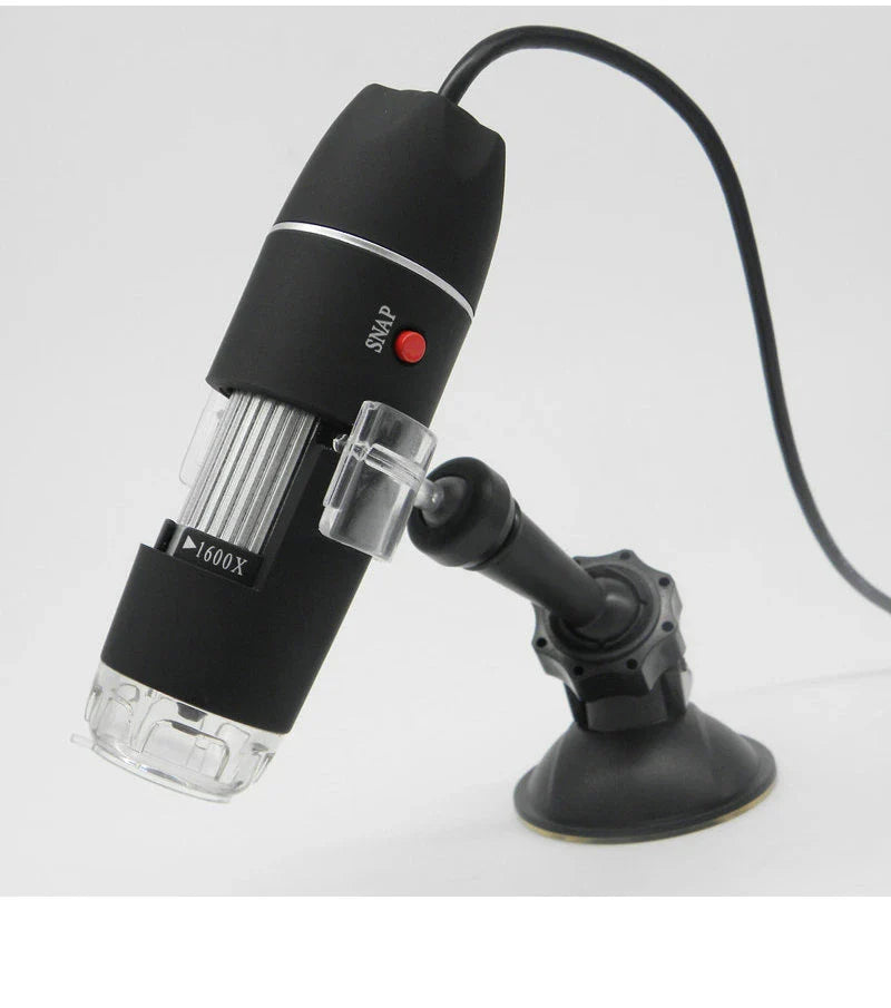 3-in-1 USB Digital Microscope with adjustable LED lighting, advanced magnification, and seamless digital integration