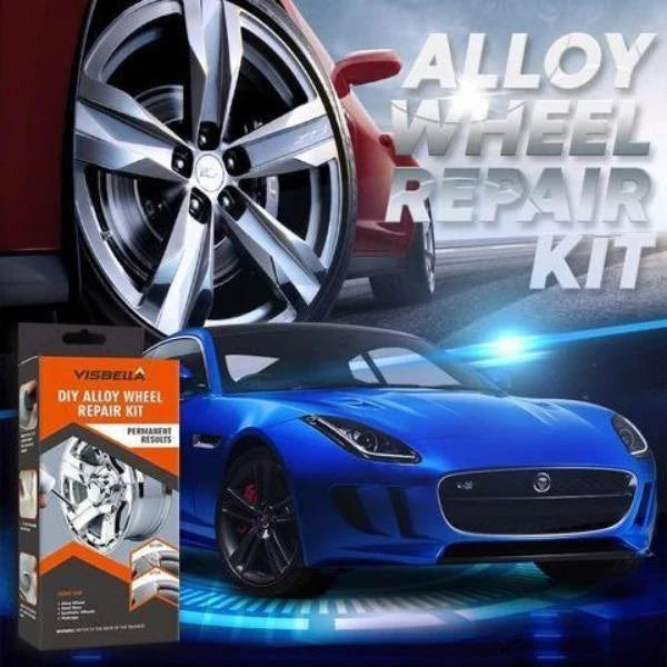 DIY Alloy Wheel Repair Kit for restoring scratches, curb rash, and minor dents on car wheels