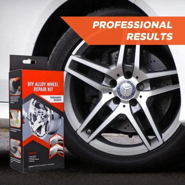 DIY Alloy Wheel Repair Kit for restoring scratches, curb rash, and minor dents on car wheels