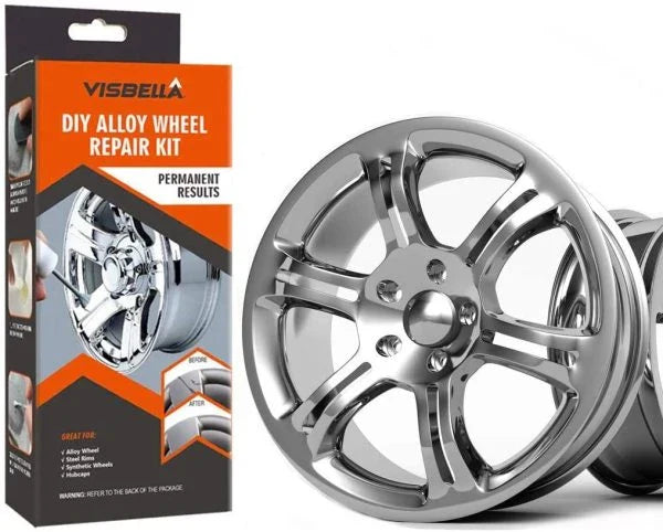 DIY Alloy Wheel Repair Kit for restoring scratches, curb rash, and minor dents on car wheels