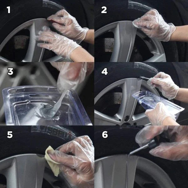 DIY Alloy Wheel Repair Kit for restoring scratches, curb rash, and minor dents on car wheels