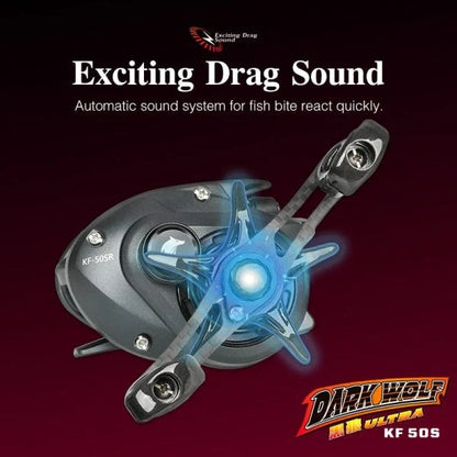 Ultralight baitcasting fishing reel with carbon frame and spool for precision finesse casting