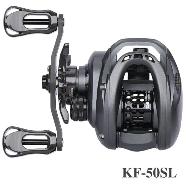 Ultralight baitcasting fishing reel with carbon frame and spool for precision finesse casting