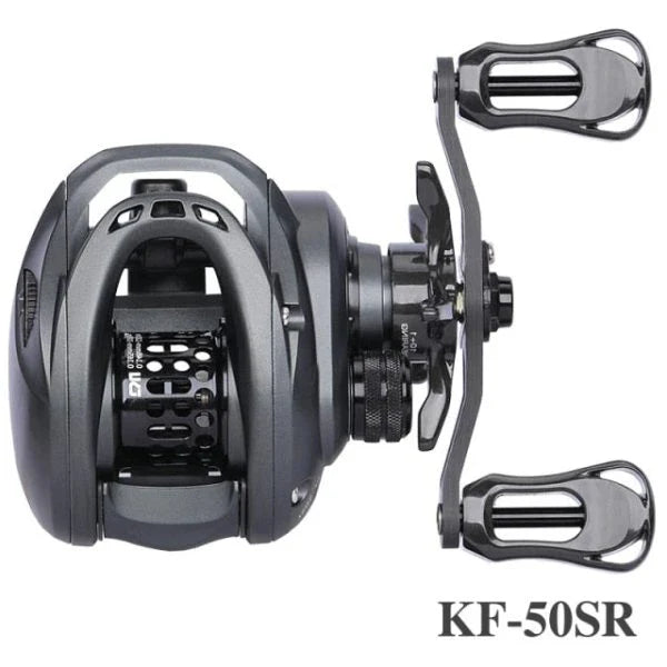 Ultralight baitcasting fishing reel with carbon frame and spool for precision finesse casting
