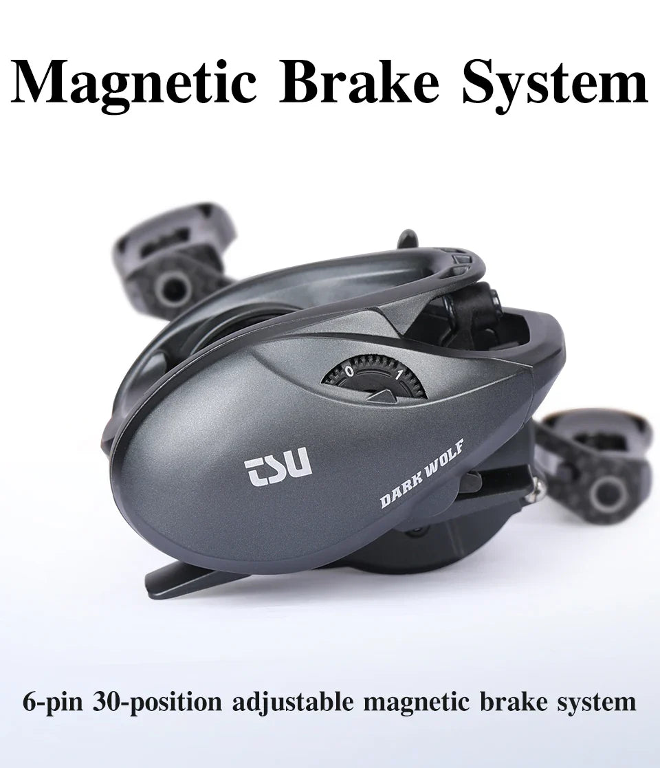 Ultralight baitcasting fishing reel with carbon frame and spool for precision finesse casting