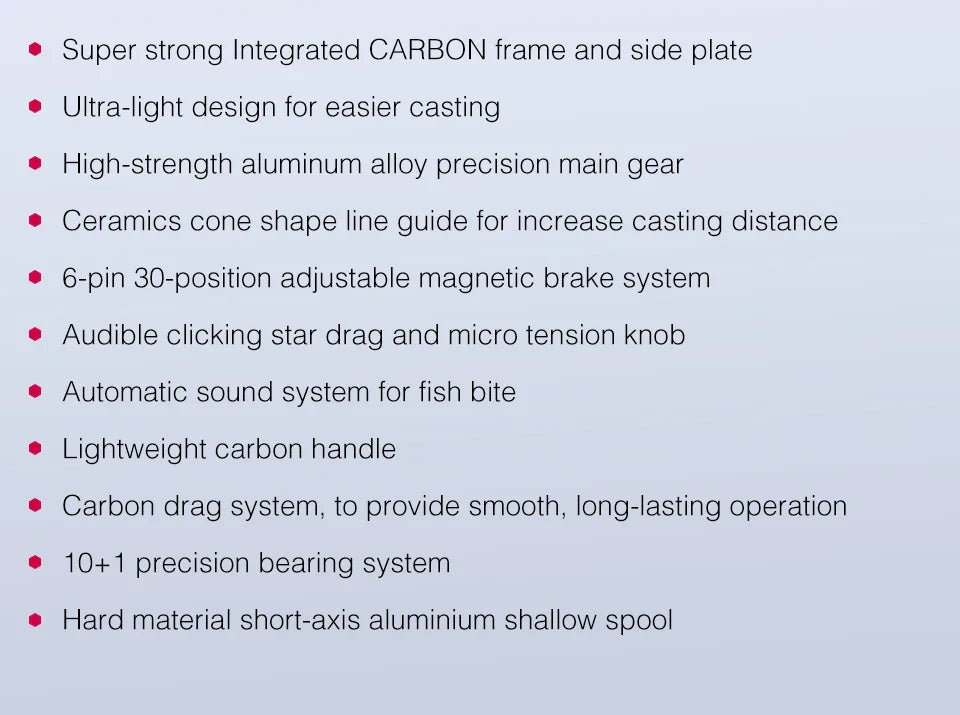 Ultralight baitcasting fishing reel with carbon frame and spool for precision finesse casting