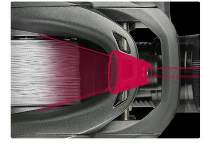 Ultralight baitcasting fishing reel with carbon frame and spool for precision finesse casting