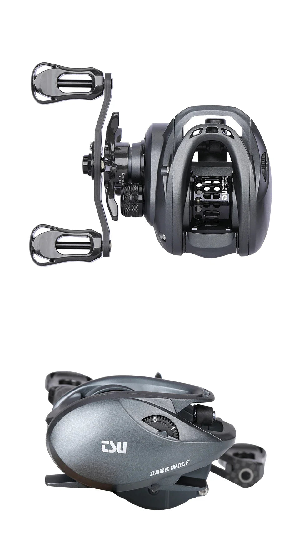 Ultralight baitcasting fishing reel with carbon frame and spool for precision finesse casting