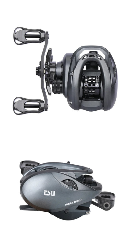 Ultralight baitcasting fishing reel with carbon frame and spool for precision finesse casting