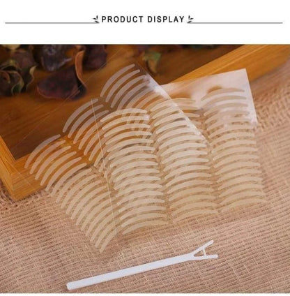 Anti-Aging Eyelid Tape with 120 pairs of transparent, hypoallergenic strips for an instant eye lift