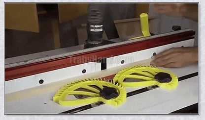 Premium Table Saw Woodwork Tools with offset handle, 3/8-inch wide design, and single-knob featherboard for safe and precise cutting in woodworking