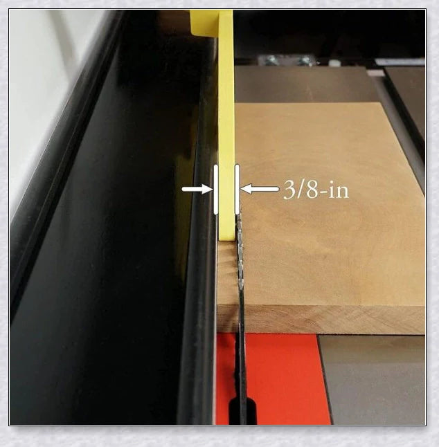 Premium Table Saw Woodwork Tools with offset handle, 3/8-inch wide design, and single-knob featherboard for safe and precise cutting in woodworking