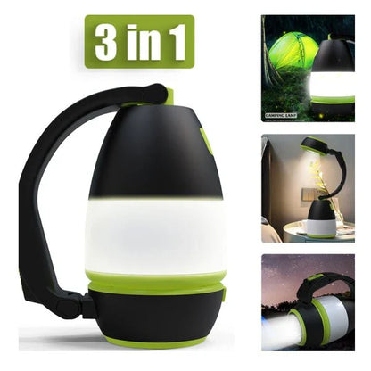 3-in-1 Multifunctional Foldable USB Rechargeable LED Lamp with Powerful 350-Lumen Output and Adjustable Lighting Angles