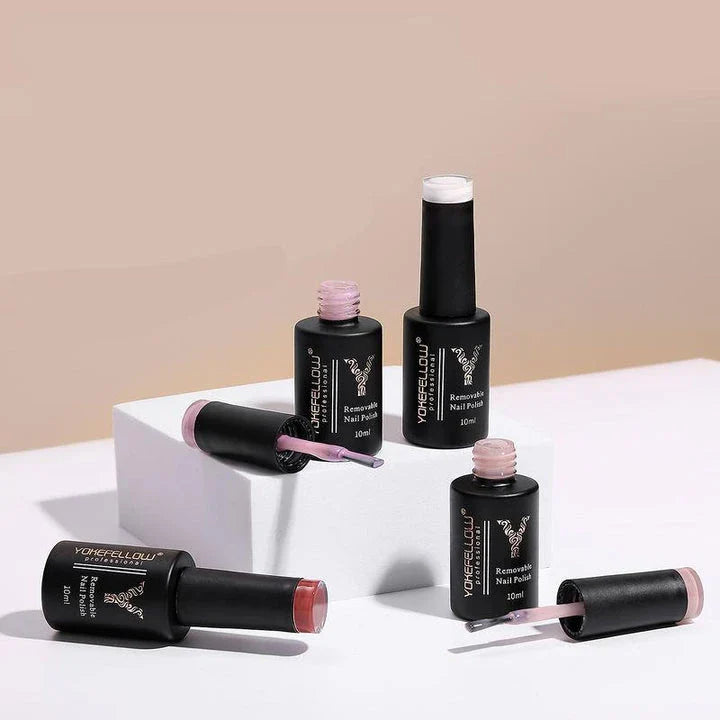 Jelly Gel Nail Polish in a translucent brown color, providing a natural and elegant nail look.