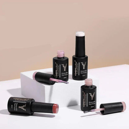 Jelly Gel Nail Polish in a translucent brown color, providing a natural and elegant nail look.