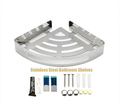 Bathroom Accessories Corner Shelf - Premium Wall-Mounted Storage Organizer for Toiletries, Towels, and More