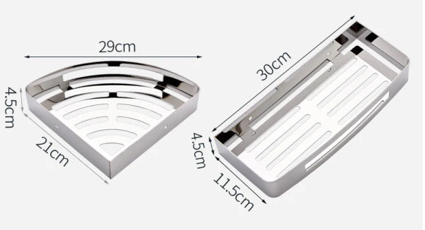 Bathroom Accessories Corner Shelf - Premium Wall-Mounted Storage Organizer for Toiletries, Towels, and More