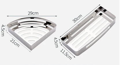 Bathroom Accessories Corner Shelf - Premium Wall-Mounted Storage Organizer for Toiletries, Towels, and More