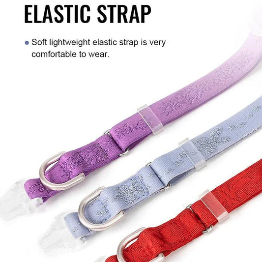 Adjustable Cat and Small Dog Collar in Purple, Soft and Lightweight Nylon Material with Elastic Strap for Easy Control