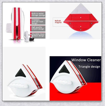 Glass Double-Sided Window Cleaner - Effortless window cleaning tool with magnetic design for cleaning inside and outside glass surfaces