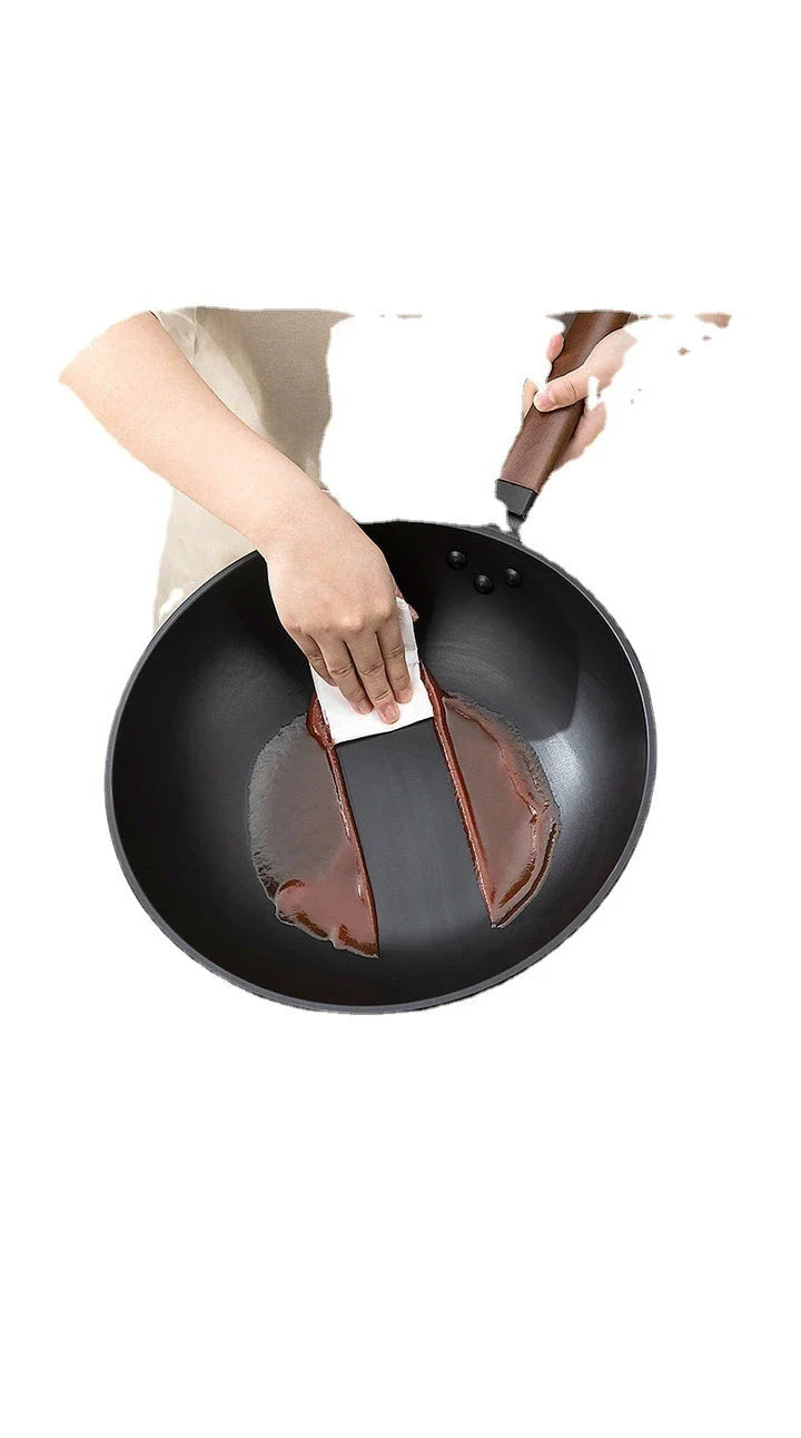 Trendha Refined Iron Wok in Black Color with Various Size Options