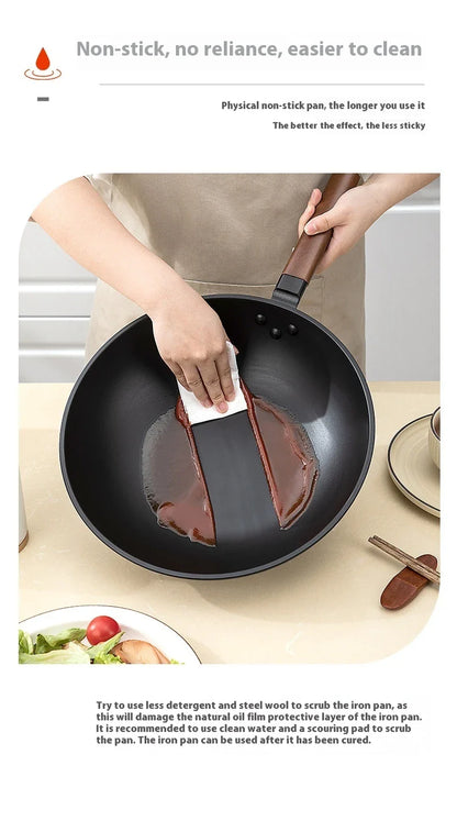 Trendha Refined Iron Wok in Black Color with Various Size Options