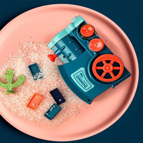 Automatic Domino Trains - Effortless Domino Laying, Steerable Design, Reusable Cartridge for Convenient Setup