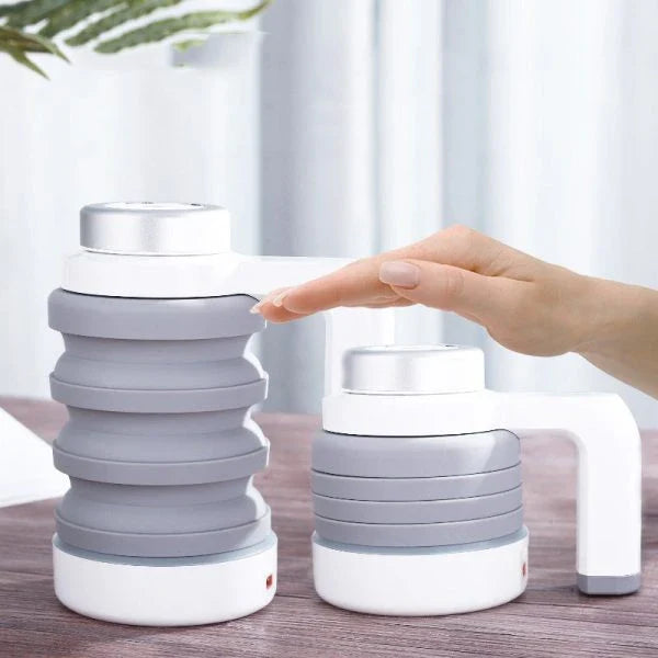 Car Folding Electric Heating Kettle with 550ml capacity, intelligent temperature control, and foldable body for easy storage in your vehicle