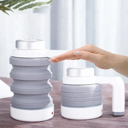 Car Folding Electric Heating Kettle with 550ml capacity, intelligent temperature control, and foldable body for easy storage in your vehicle