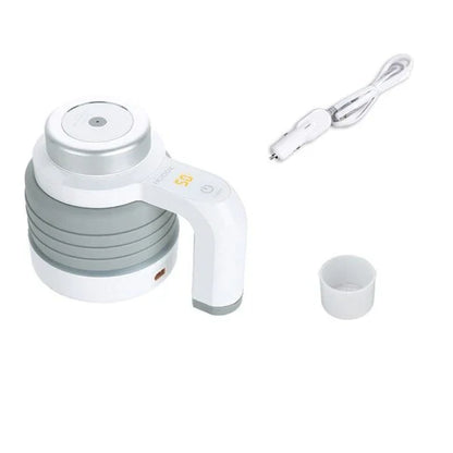 Car Folding Electric Heating Kettle with 550ml capacity, intelligent temperature control, and foldable body for easy storage in your vehicle