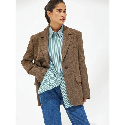 Casual striped cotton blouse with lace-up detail, perfect for versatile wear from the office to weekends.