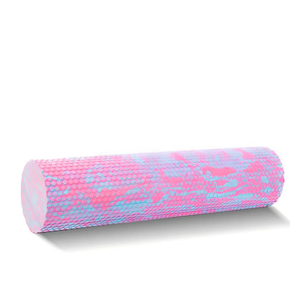 Pink 30cm floating foam roller for yoga back massage, 15cm diameter EVA construction