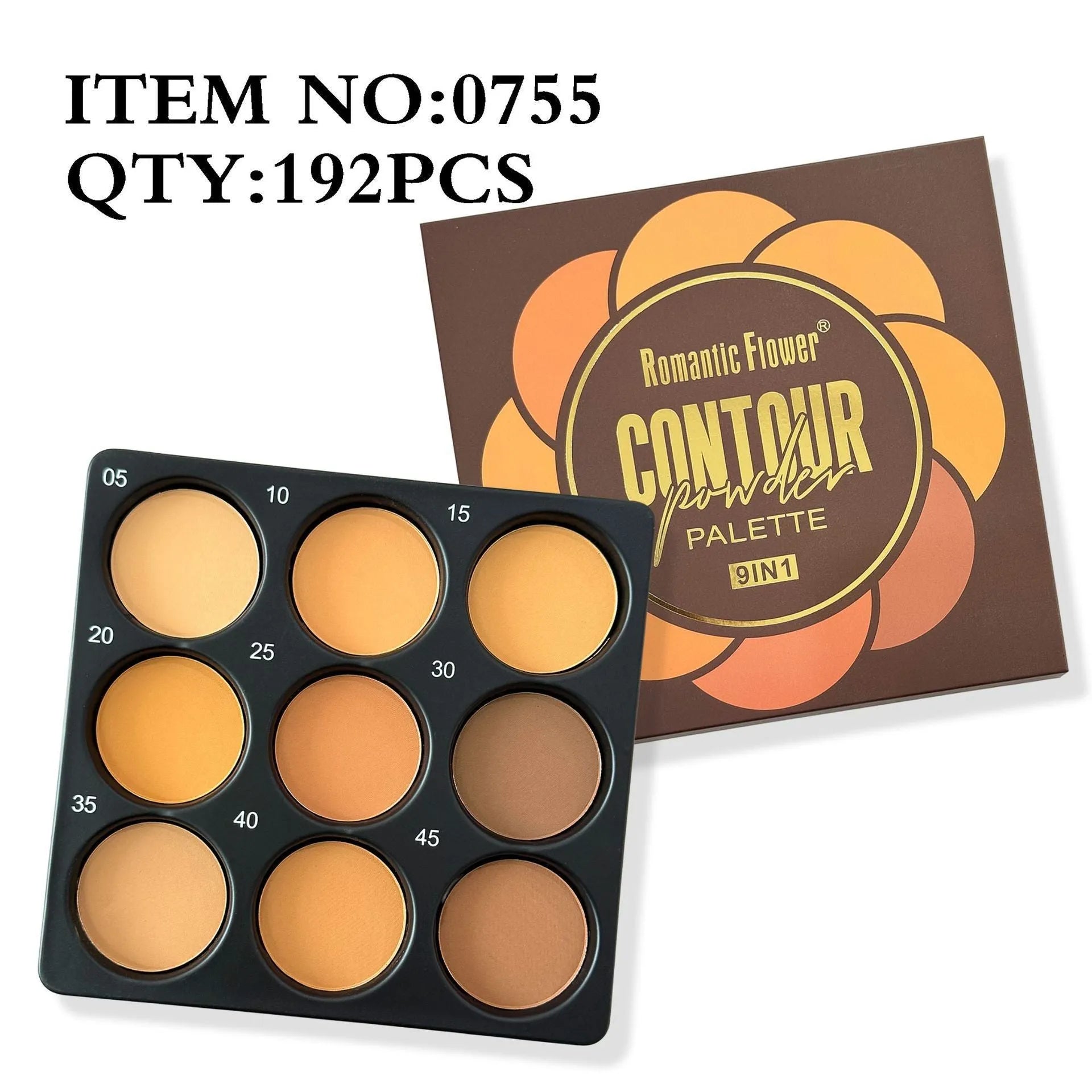 Nine colour dark matte waterproof makeup palette with repair disk for punk and national fashion styles