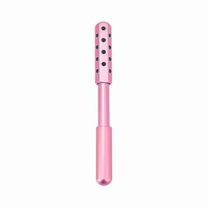 Germanium particles roller beauty massage instrument with 24 purple beads for facial contours