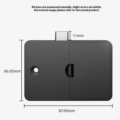 F079 punch free invisible electronic lock with removable card and key for drawers.