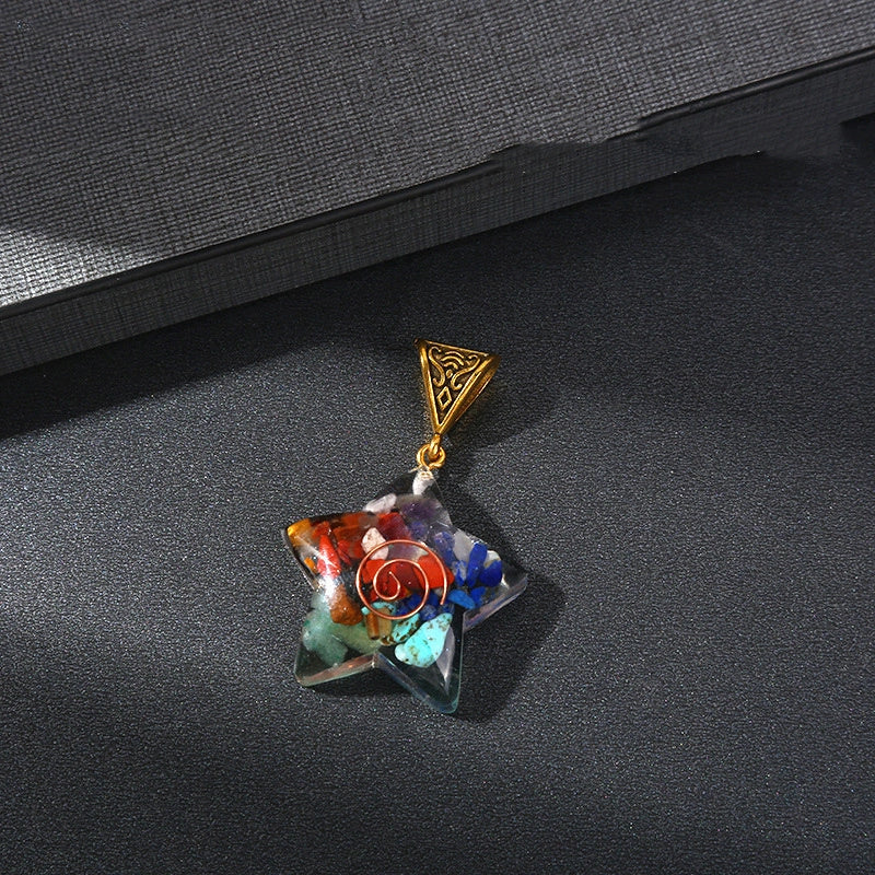 Captivating Healing Crystal Pendant with Natural Stones for Yoga, Meditation, and Spiritual Wellness