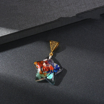 Captivating Healing Crystal Pendant with Natural Stones for Yoga, Meditation, and Spiritual Wellness
