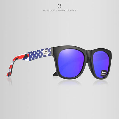 Thickened polarised sunglasses with TAC lenses and PC frame in one of five available colours.