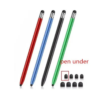 Two-in-one touch screen pen with metal shell in multiple colours for universal device compatibility