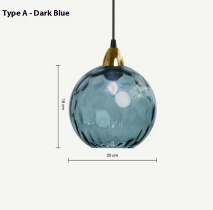 Nordic style water-wave glass ball chandelier pendant lamp in multiple colour options