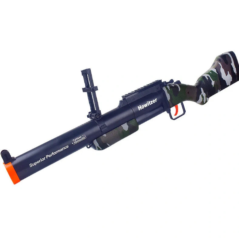 Three-piece golden ring howitzer children's toy soft bullet gun with bullets and accessories