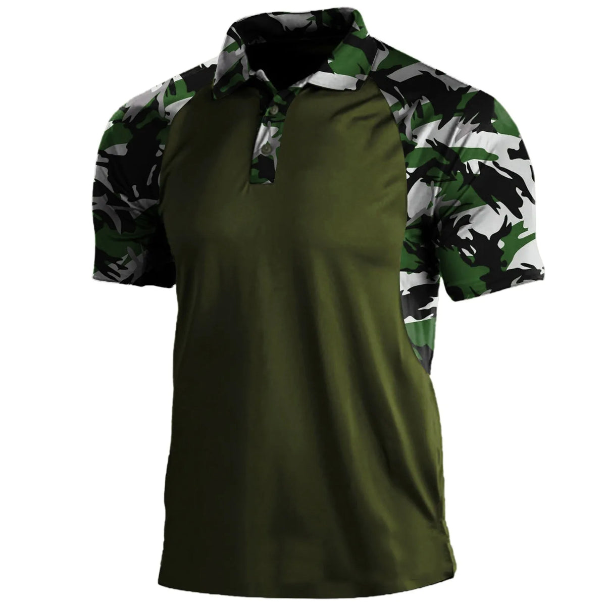 Men's striped short-sleeved polo shirt with lapel collar and zip front in polyester fibre, summer top in sizes S to XXXL