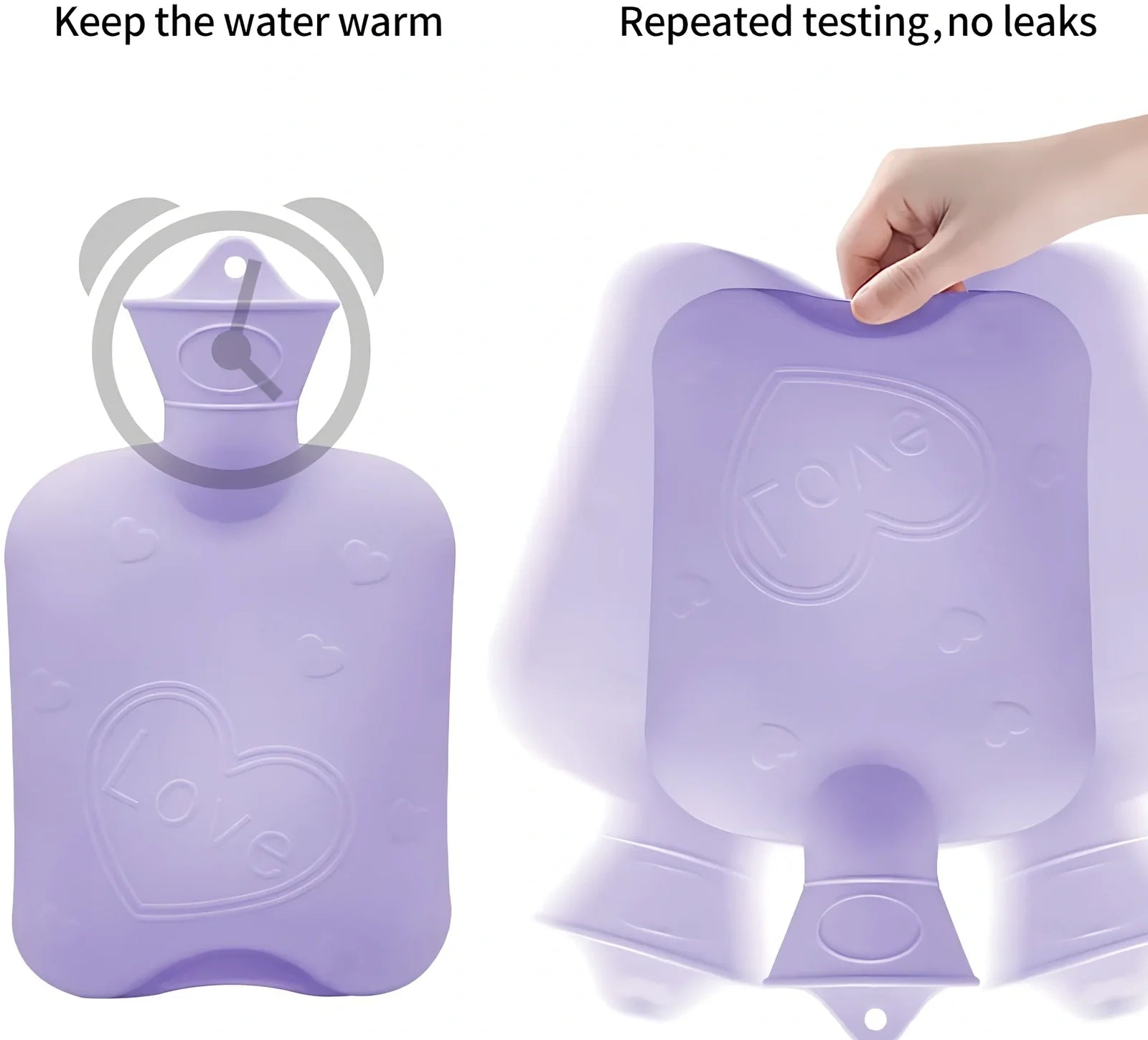 Winter water bottle belt with brown bear removable cover showing hand warmer pocket and large thread stopper